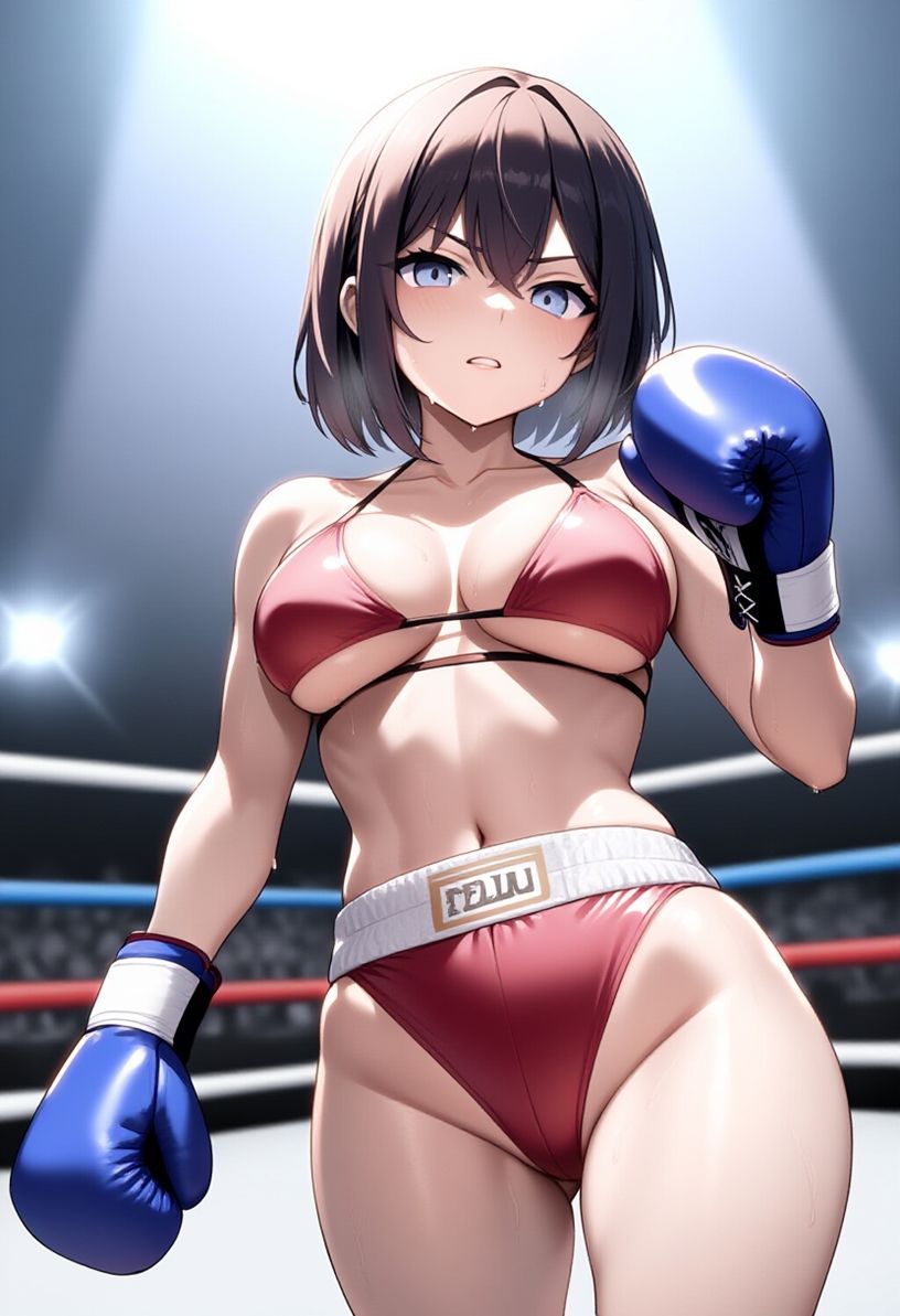 女子ボクシング美少女AIイラストコレクション1 立ち絵編 サンプル3ページ目