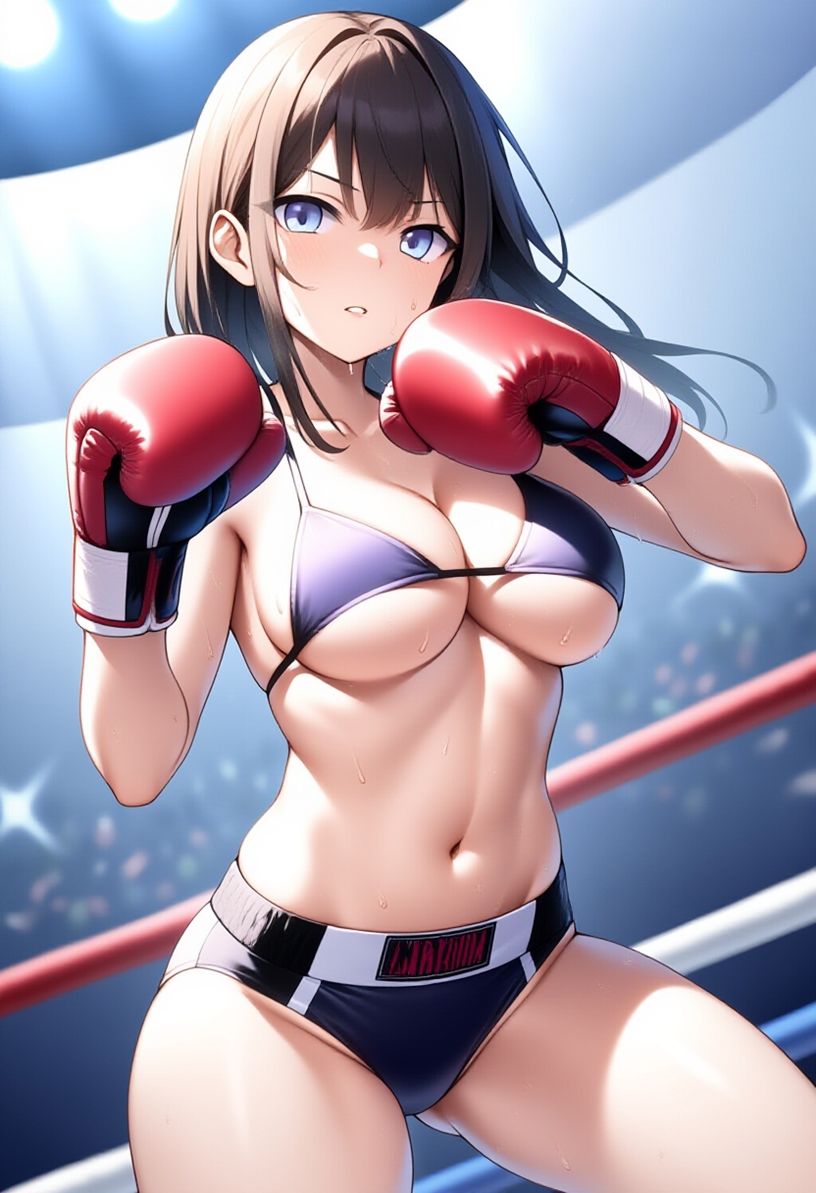 女子ボクシング美少女AIイラストコレクション1 立ち絵編 サンプル4ページ目