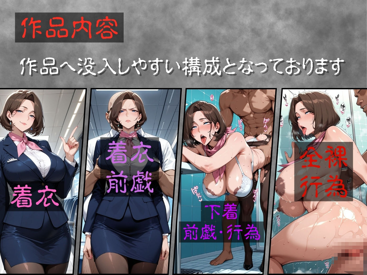 肉感人妻種付け〜むちむちキャビンアテンダント 淫乱ファーストクラス〜 サンプル3ページ目