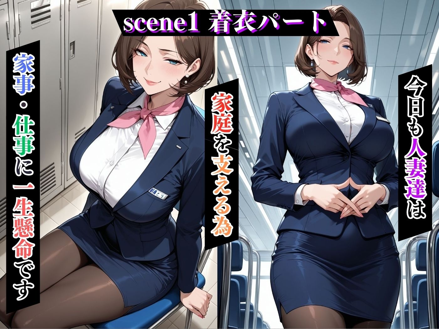 肉感人妻種付け〜むちむちキャビンアテンダント 淫乱ファーストクラス〜 サンプル4ページ目