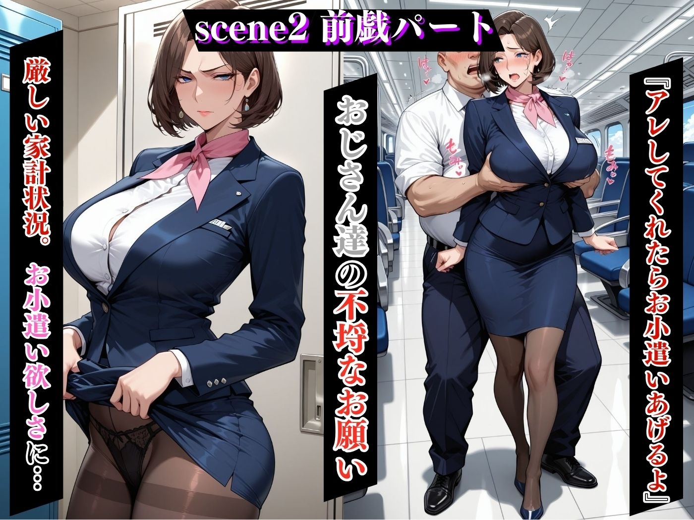 肉感人妻種付け〜むちむちキャビンアテンダント 淫乱ファーストクラス〜 サンプル5ページ目