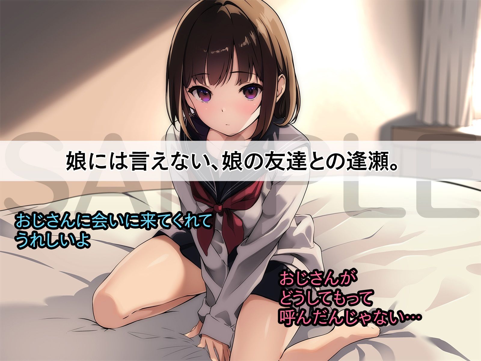 娘の友だちにいじわるしたり甘やかしてもらったり サンプル1ページ目