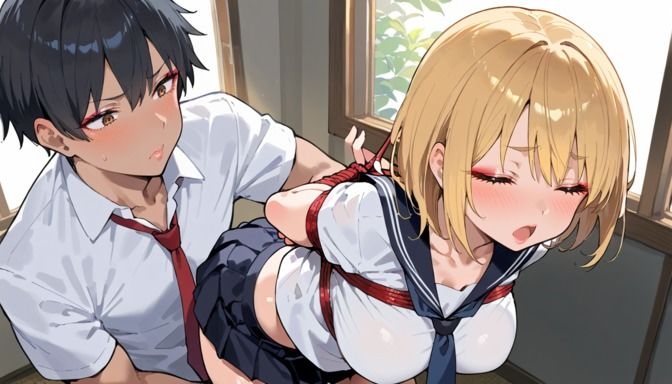 緊縛調教  JKギャルを縛って性処理ペットに育てる サンプル4ページ目