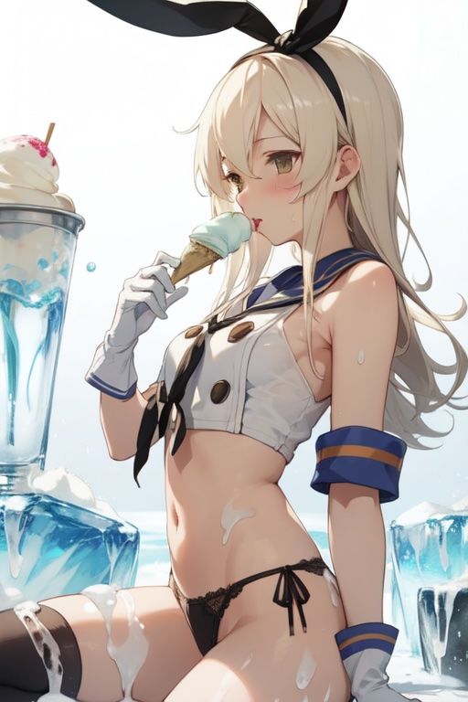 虹かけ誌  艦〇こ〇くしょん  イラスト集29 島風  お゛うっ！？ サンプル3ページ目