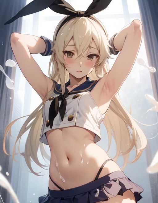 虹かけ誌  艦〇こ〇くしょん  イラスト集29 島風  お゛うっ！？ サンプル4ページ目