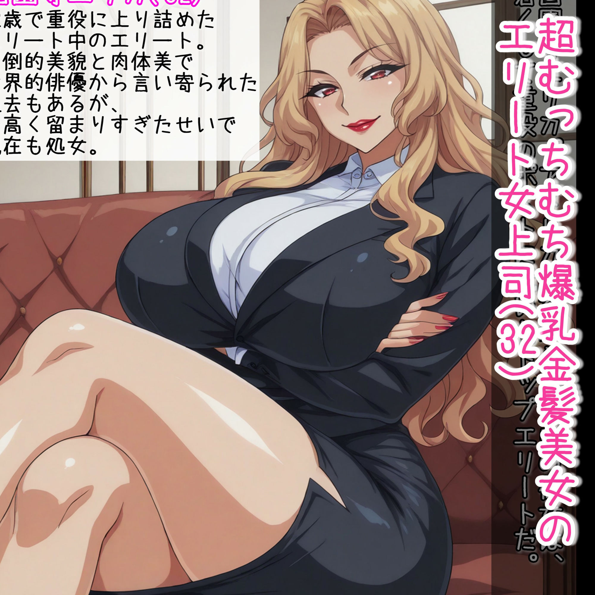 超爆乳のエリート女上司をアプリで私物化して全身くまなく好き放題する サンプル1ページ目