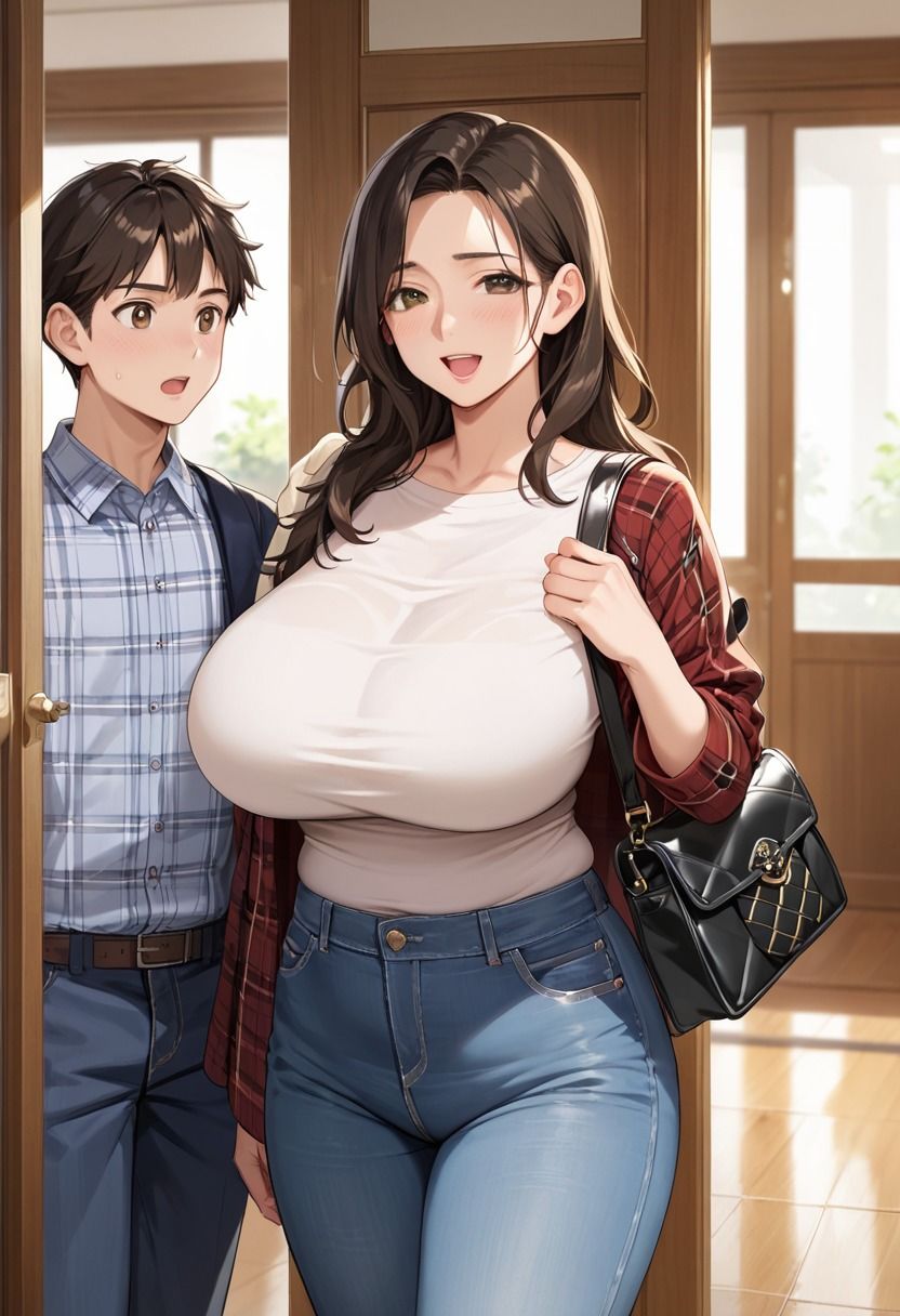 性欲処理  巨乳人妻が息子の友達に抱かれる話 サンプル2ページ目