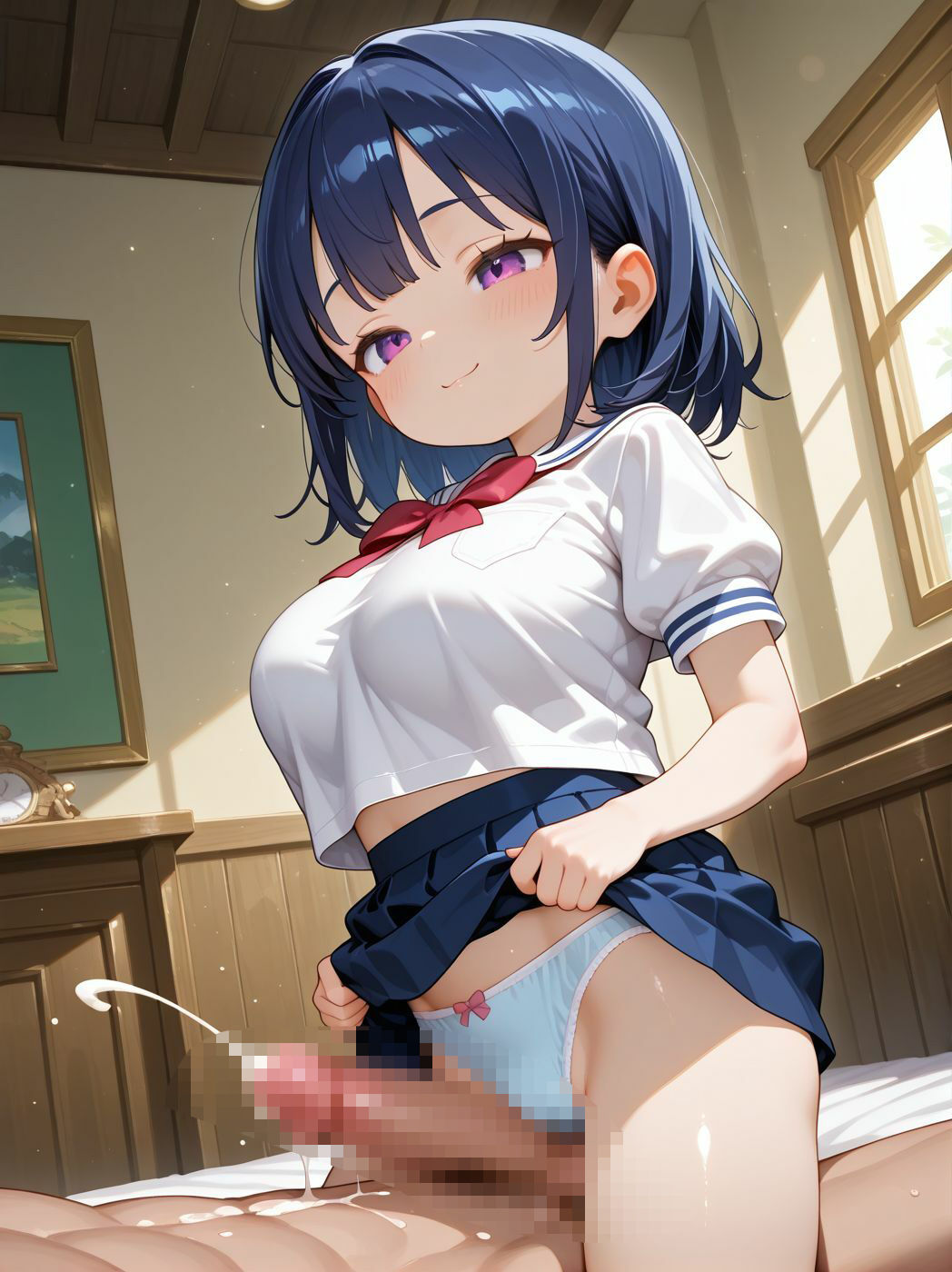 巨乳の後輩が誘惑するので生挿入したら最高だった 「先輩なのにいっぱい出しちゃったね」 サンプル1ページ目