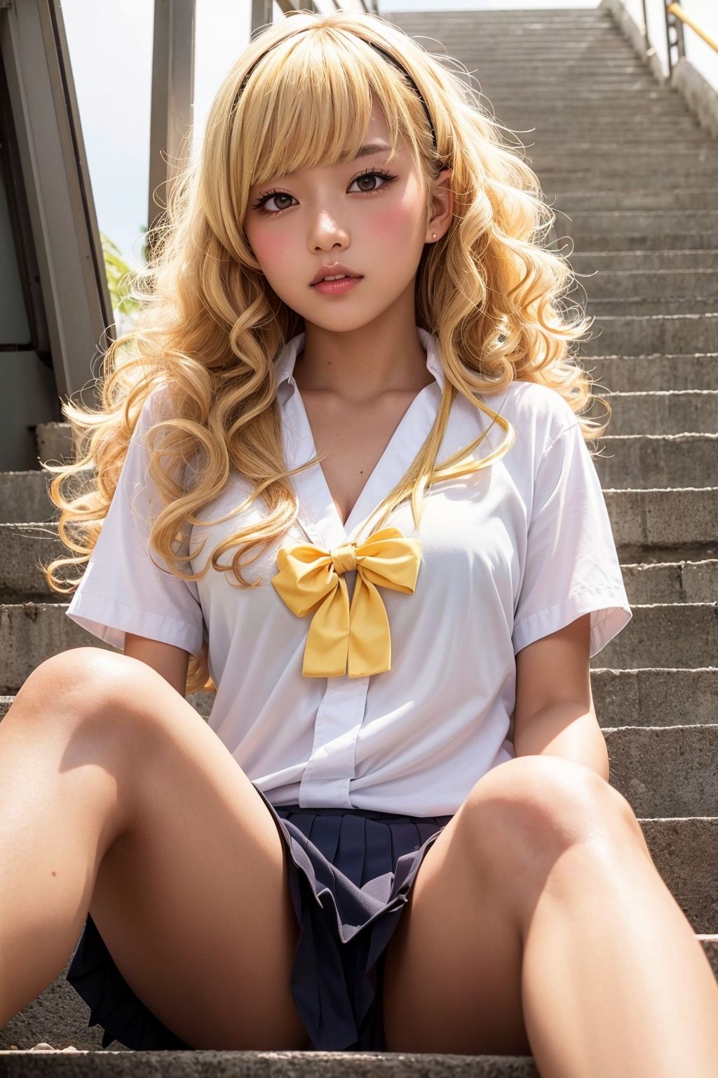 脱衣の天使たち キュートなロングカーリー 日焼けギャル編 サンプル2ページ目