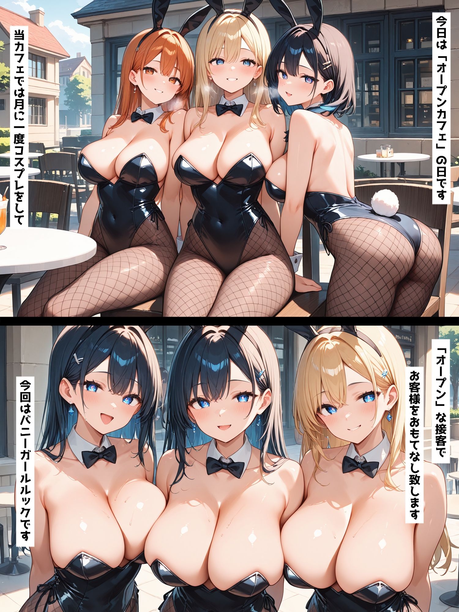 オープンカフェバニー バニーシリーズ3 HoneyJunction13【セリフ入有】 サンプル1ページ目