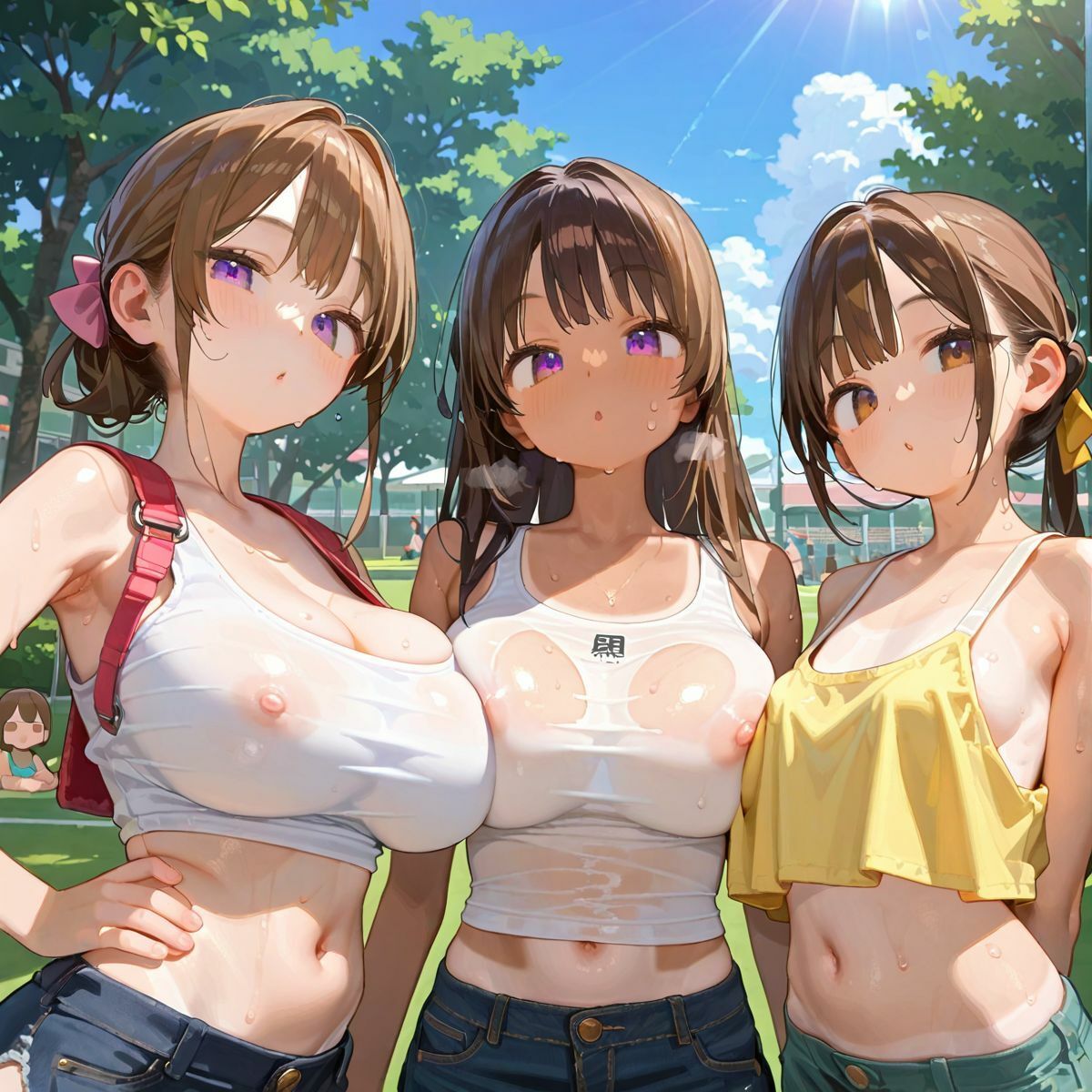 爆乳ギャルと田舎で子作りハーレム生活02 サンプル5ページ目