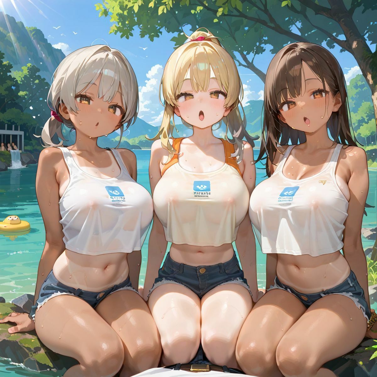 爆乳ギャルと田舎で子作りハーレム生活03 サンプル8ページ目