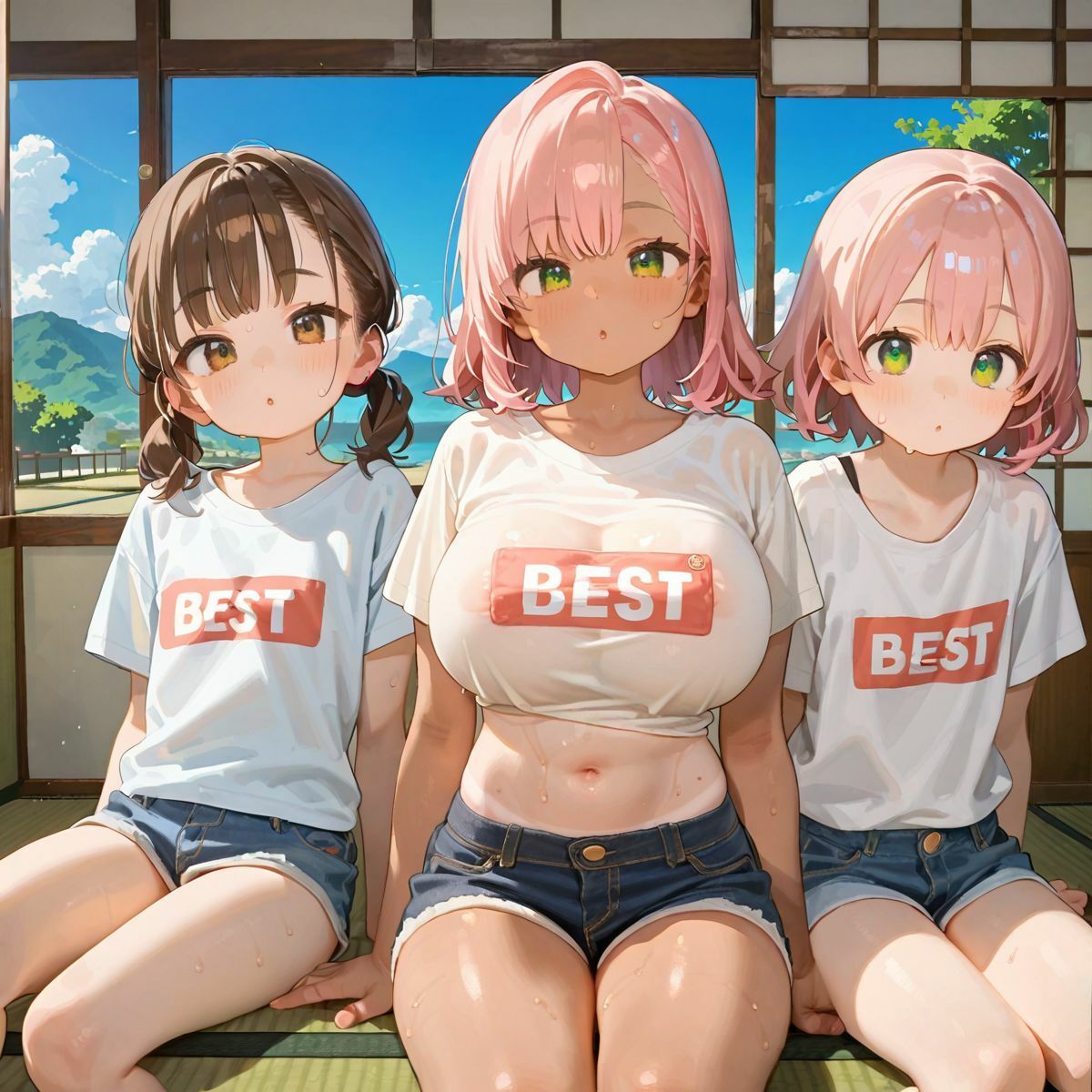 爆乳ギャルと田舎で子作りハーレム生活05 サンプル3ページ目