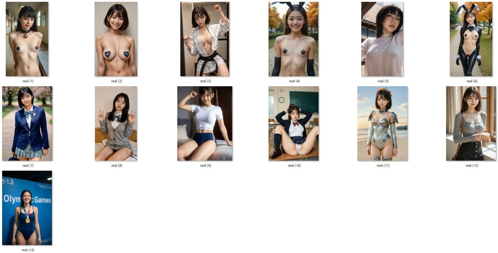 短尺AI美女コレクション:5秒の誘惑、10秒の微笑み サンプル1ページ目