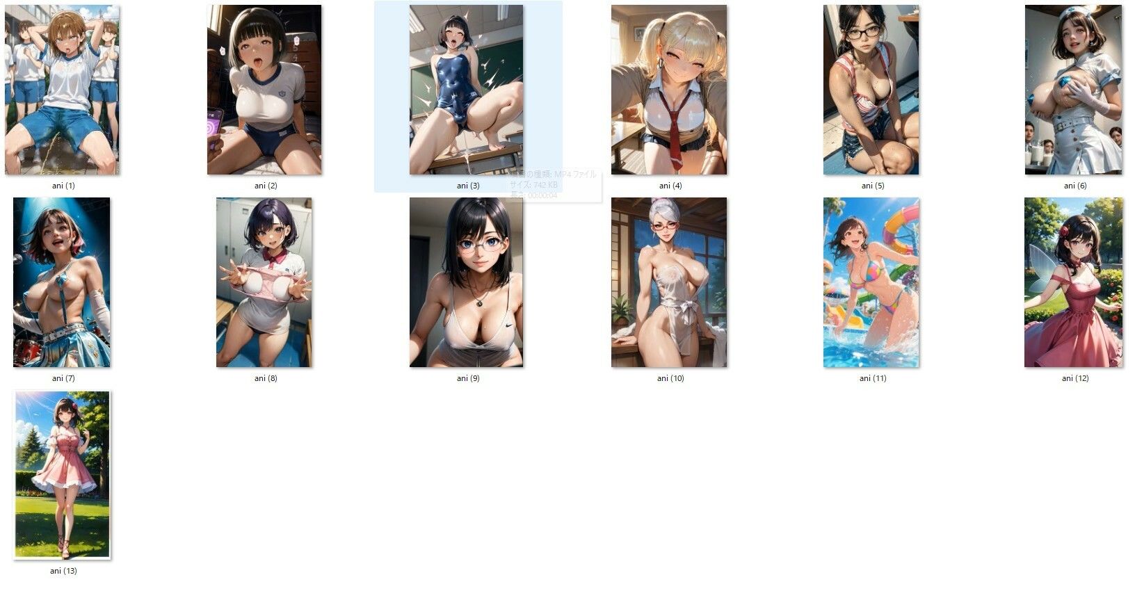 短尺AI美女コレクション:5秒の誘惑、10秒の微笑み サンプル2ページ目