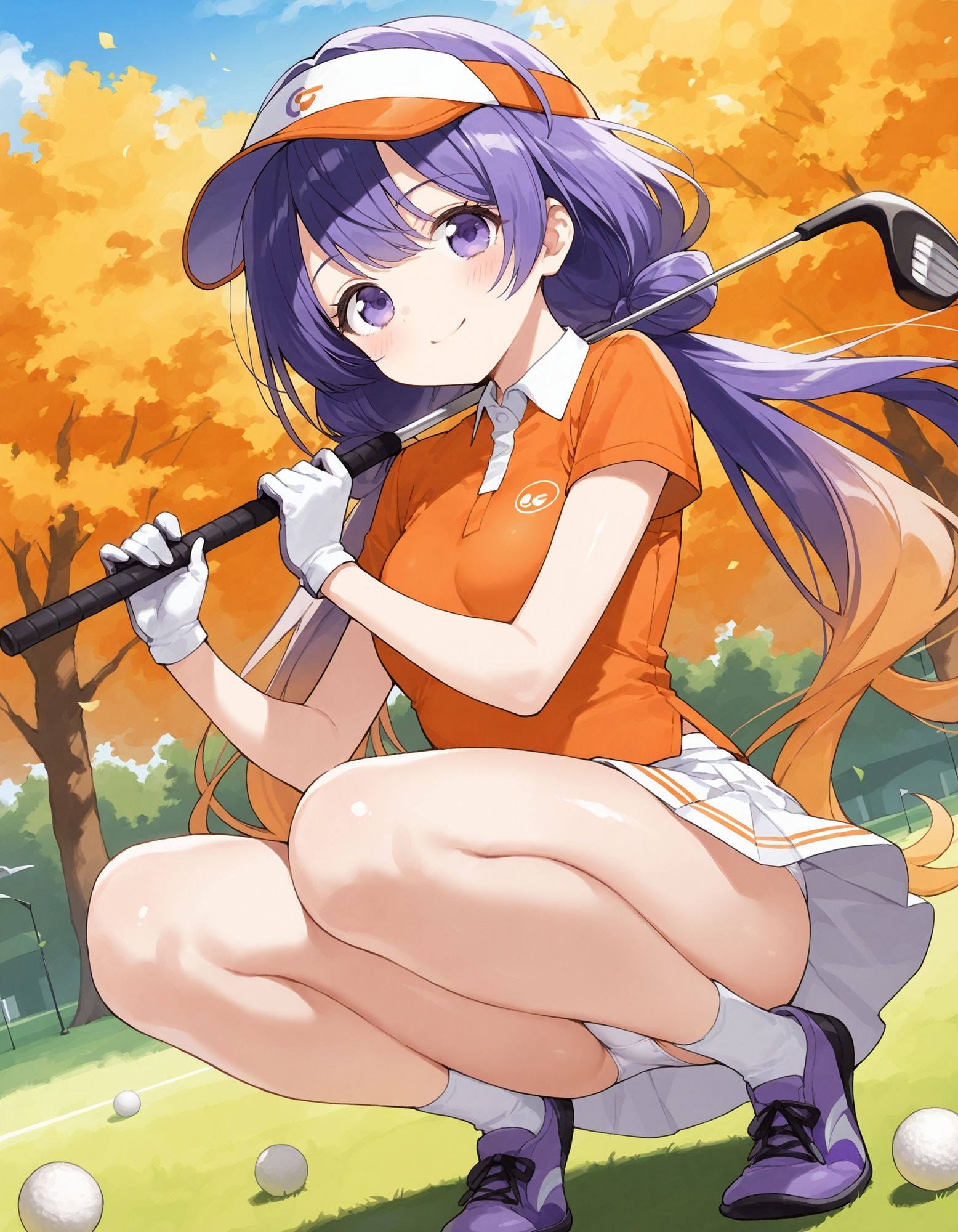ゴルフウェアでしゃがみパンチラ サンプル3ページ目