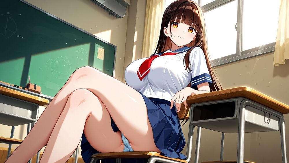 爆乳茶髪＆金髪スク水美少女が顧問と放課後種付け特訓【4K】 サンプル3ページ目