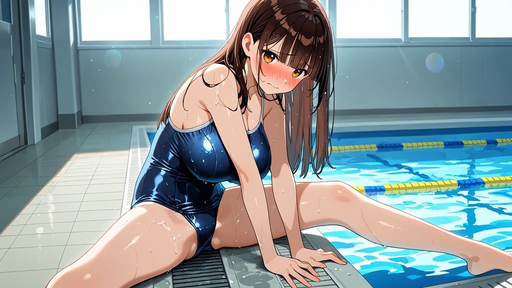 爆乳茶髪＆金髪スク水美少女が顧問と放課後種付け特訓【4K】 サンプル5ページ目
