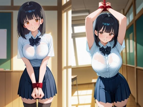 【緊縛性指導】可憐でまじめな清楚JK【冤罪被害】で性奴●調教 サンプル3ページ目