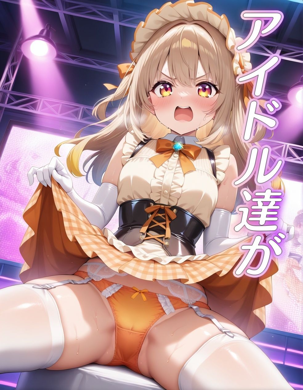 嫌な顔でパンツ見せてくるアイドル サンプル1ページ目
