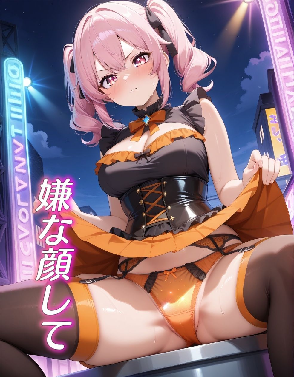 嫌な顔でパンツ見せてくるアイドル サンプル2ページ目