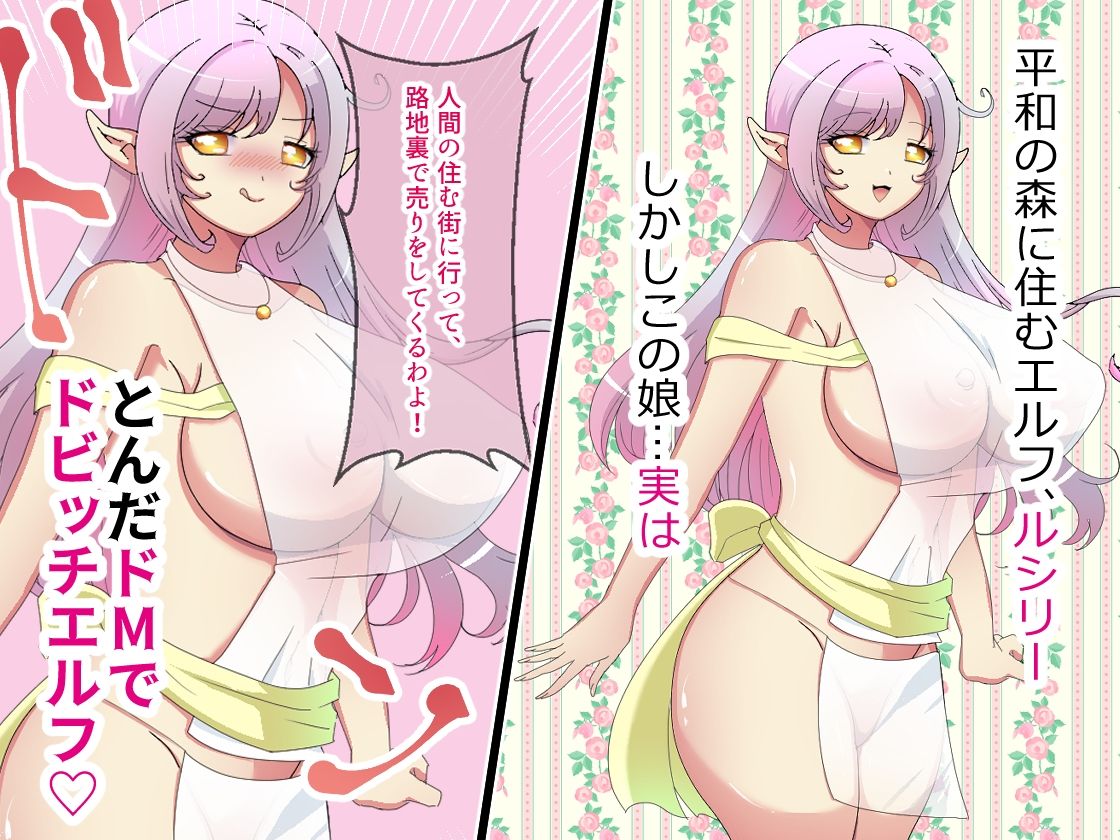 ドMエルフちゃんは、男たちにブチまわされて父親の分からない赤ちゃんを孕みたい サンプル1ページ目
