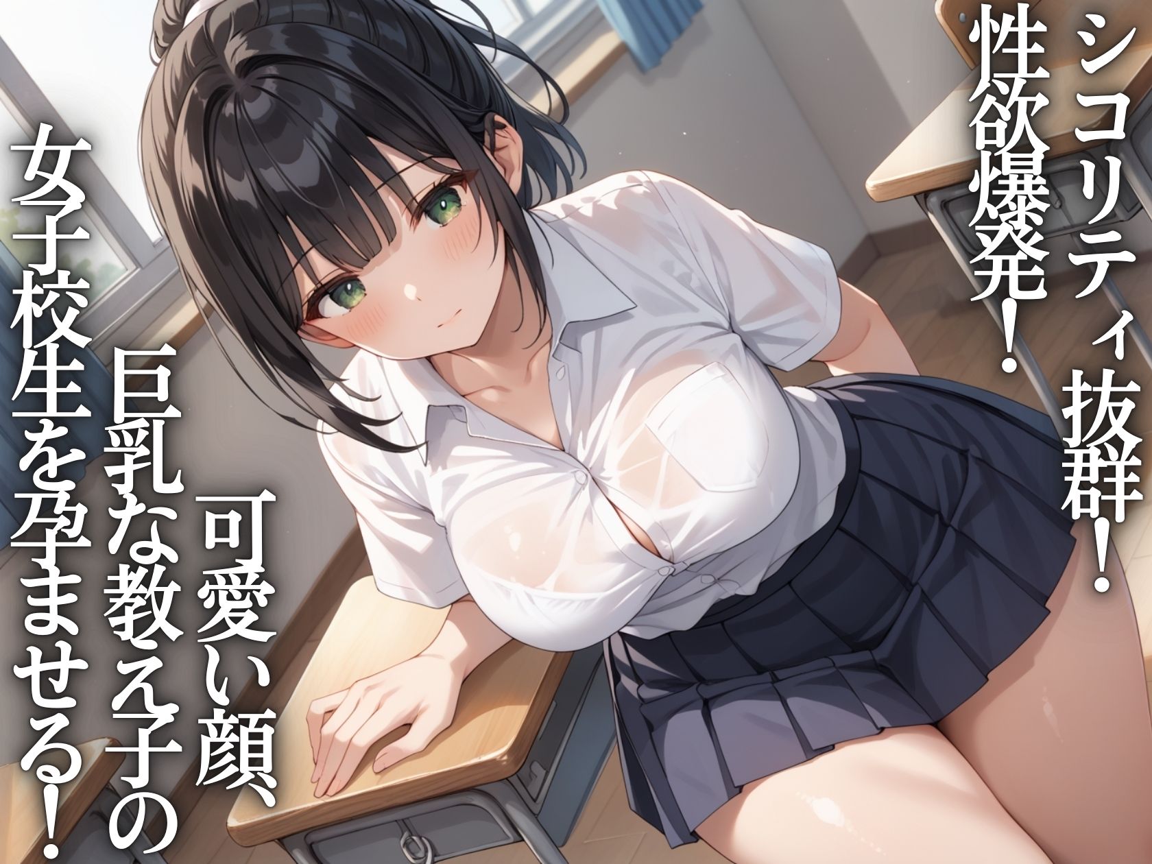 陵●学園〜洗脳性教育で教え子の巨乳JKを種付けプレスし放題 サンプル1ページ目