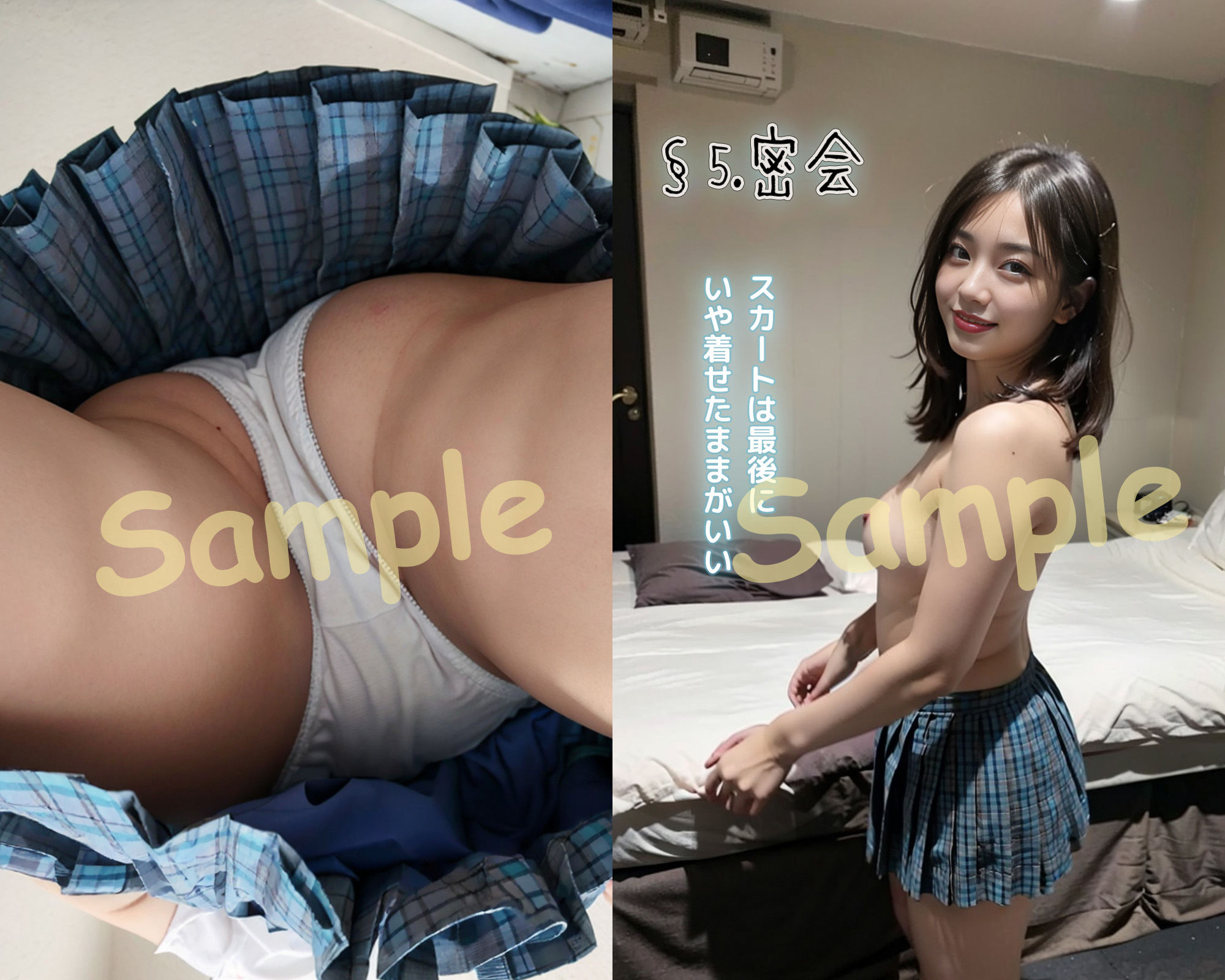 青チェ パンチラ映え（AIガールズ写真集） サンプル3ページ目