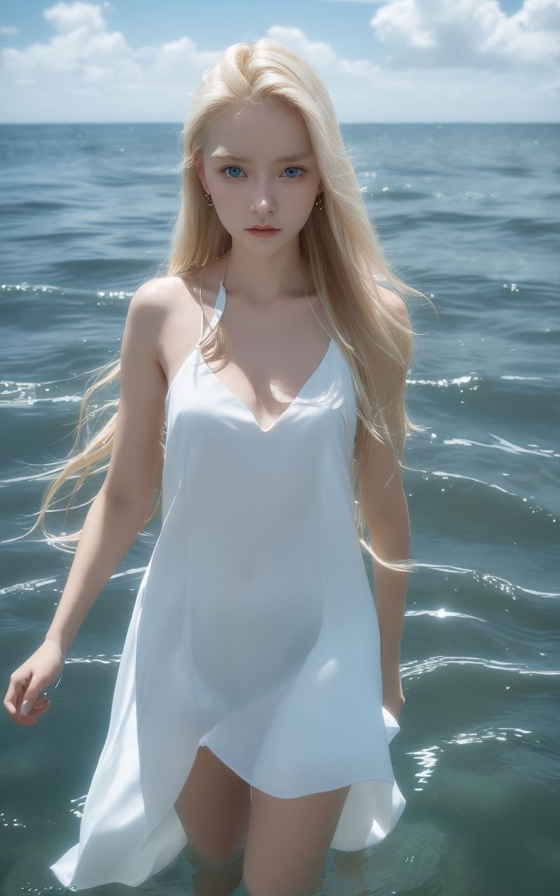 AI美女写真集┃金髪の外国人で下着美女 サンプル2ページ目