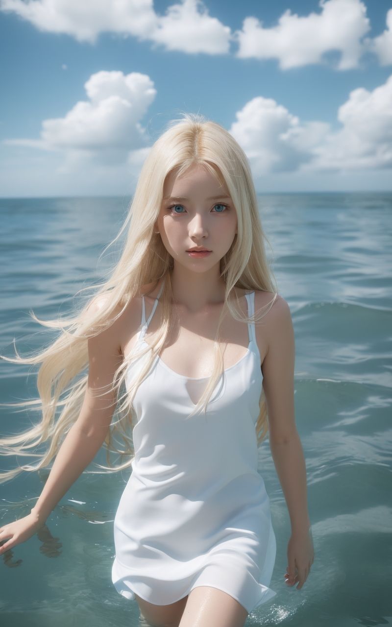 AI美女写真集┃金髪の外国人で下着美女 サンプル9ページ目