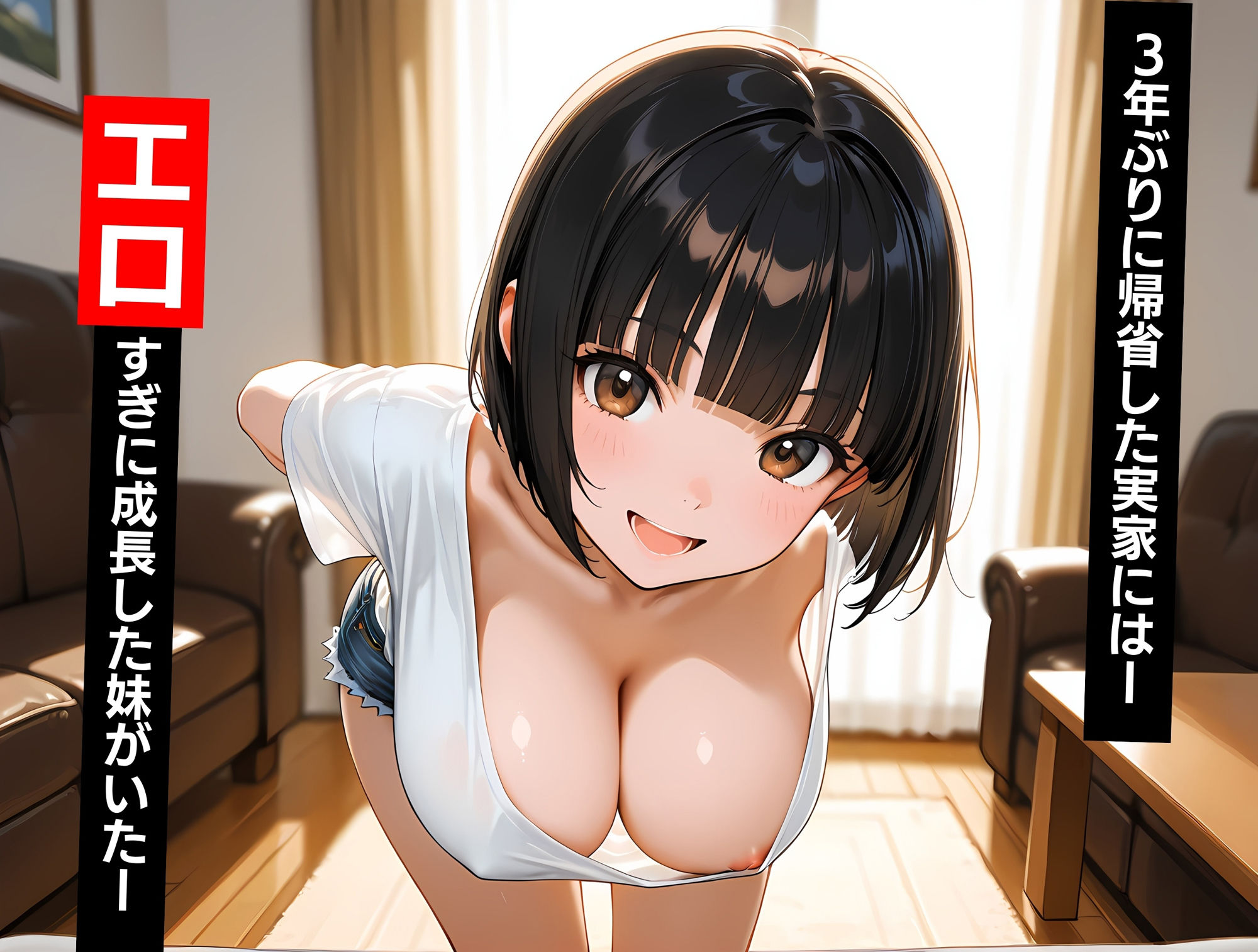 無防備巨乳妹に濃厚大量中出し サンプル1ページ目