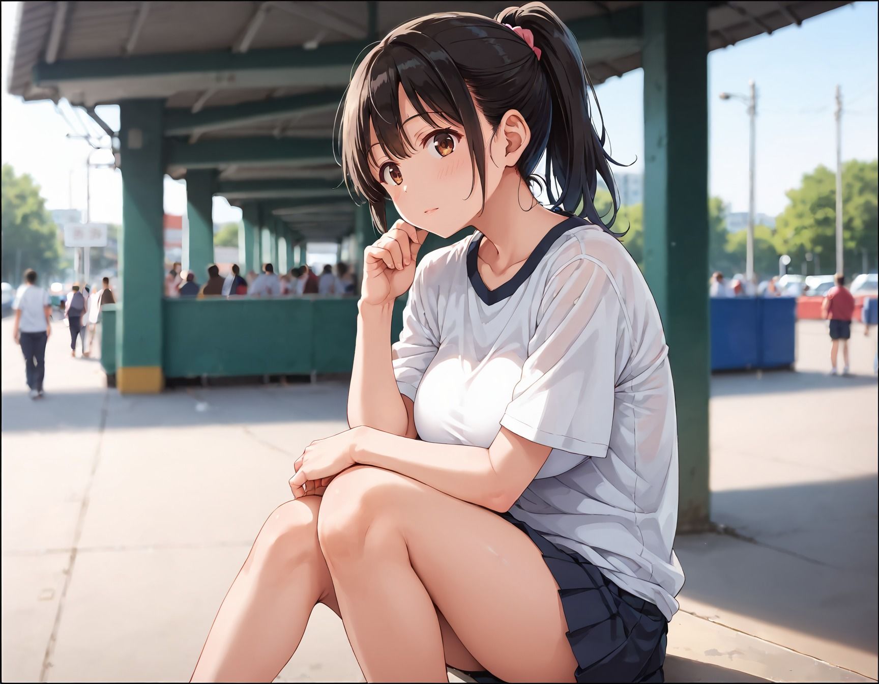 淫乱学園〜爆乳女子校生と生ハメ種付け教育実習 サンプル1ページ目