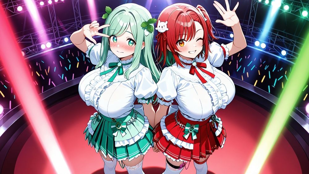 爆乳ツインカラーアイドル逆プロポーズ！推しファン一人だけの種付け契約【4K】 サンプル2ページ目