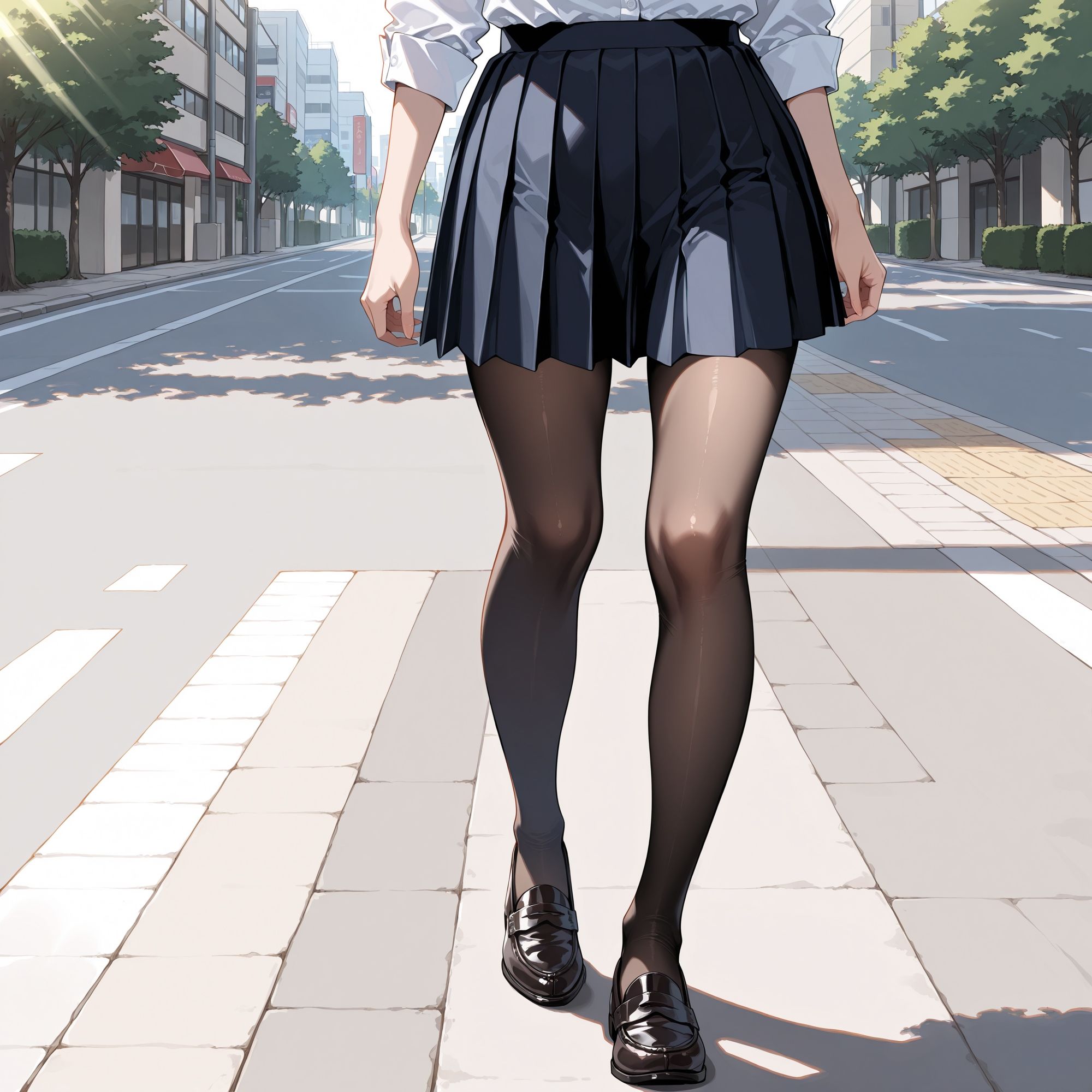 黒タイツ  制服女子 サンプル2ページ目
