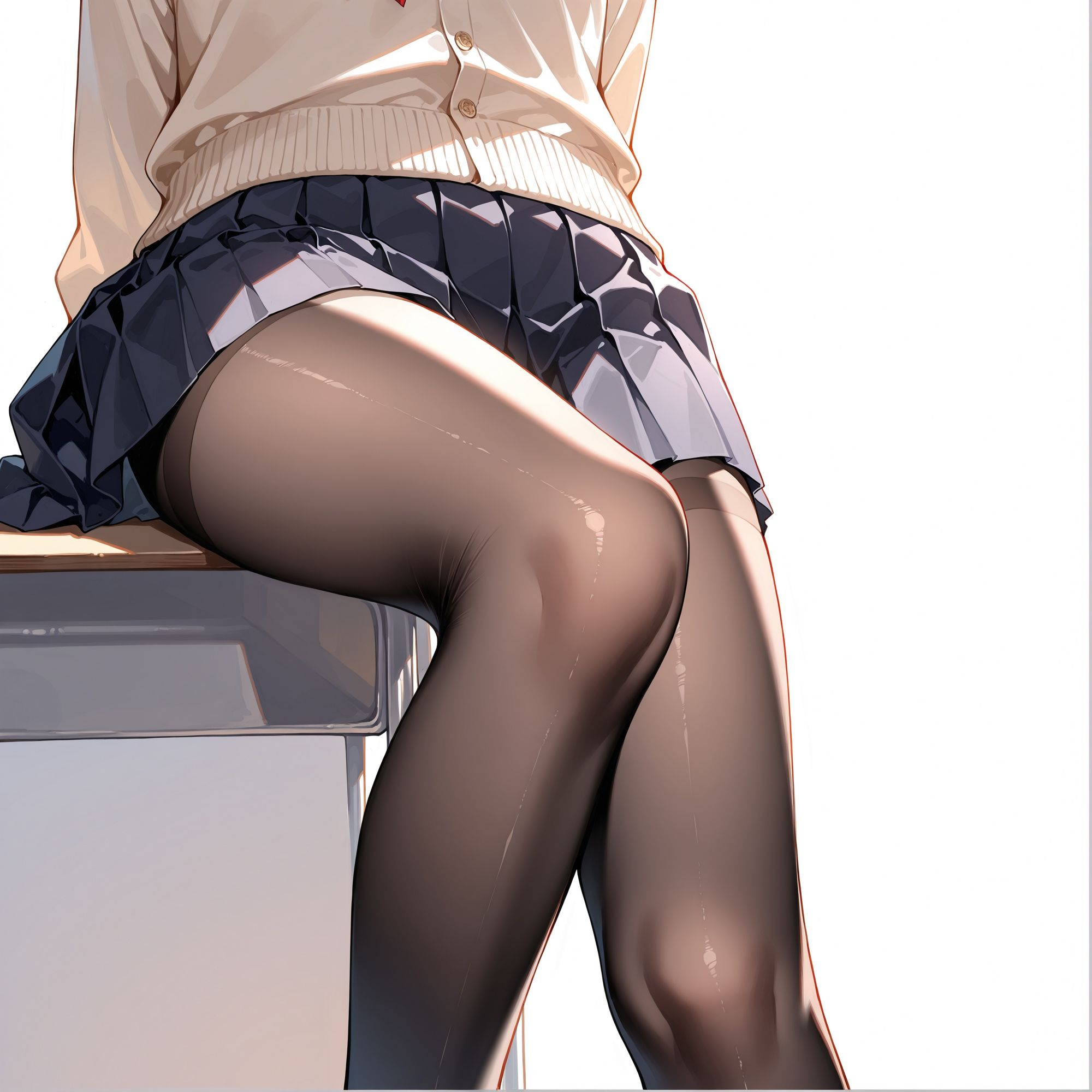 黒タイツ  制服女子 サンプル4ページ目