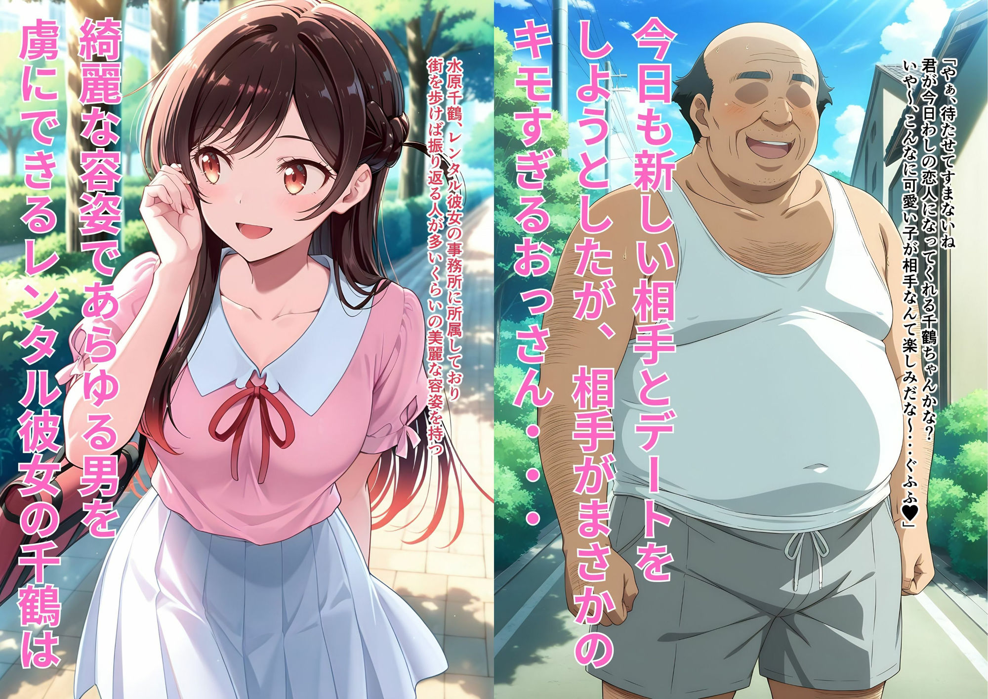 キモすぎるオヤジのレンタル彼女になってあげたら完全メス堕ちしちゃった件 サンプル1ページ目
