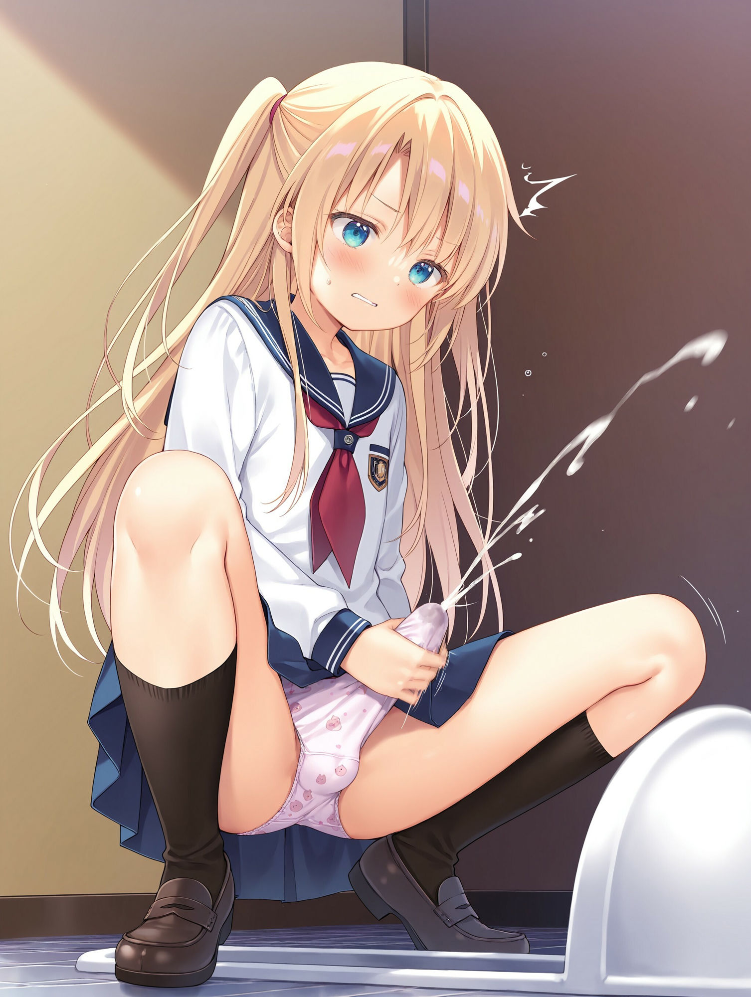女子トイレに侵入して女装オナニー サンプル1ページ目