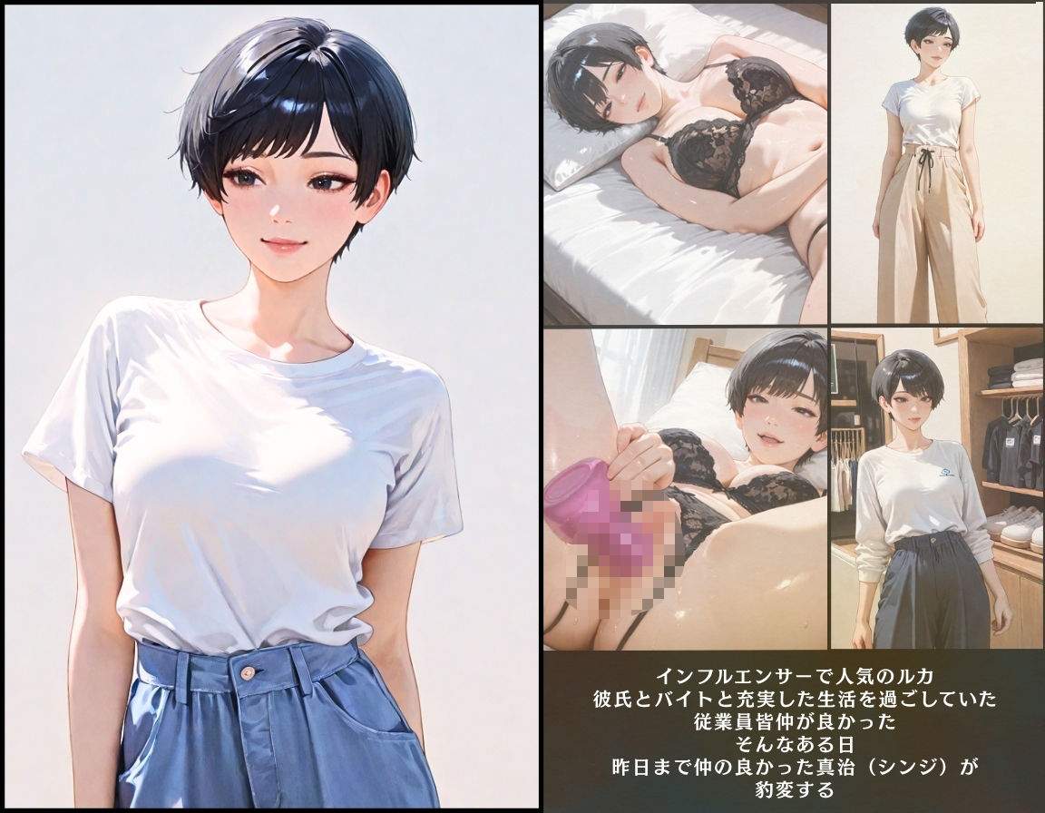 彼には言えない  バイト先で輪〇落ちした日〜一ノ瀬ルカ編〜ショップ店員 サンプル2ページ目