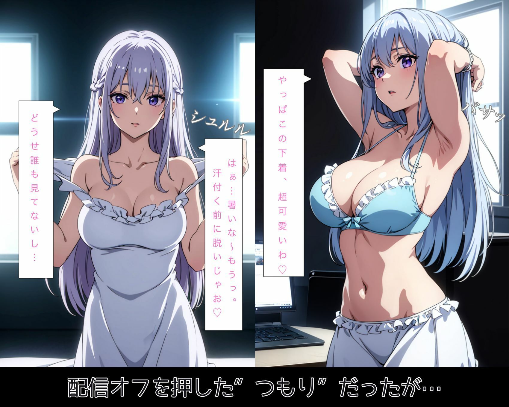 第1話  流出「切ったと思ってた…」人気ライバーの絶頂配信 サンプル1ページ目