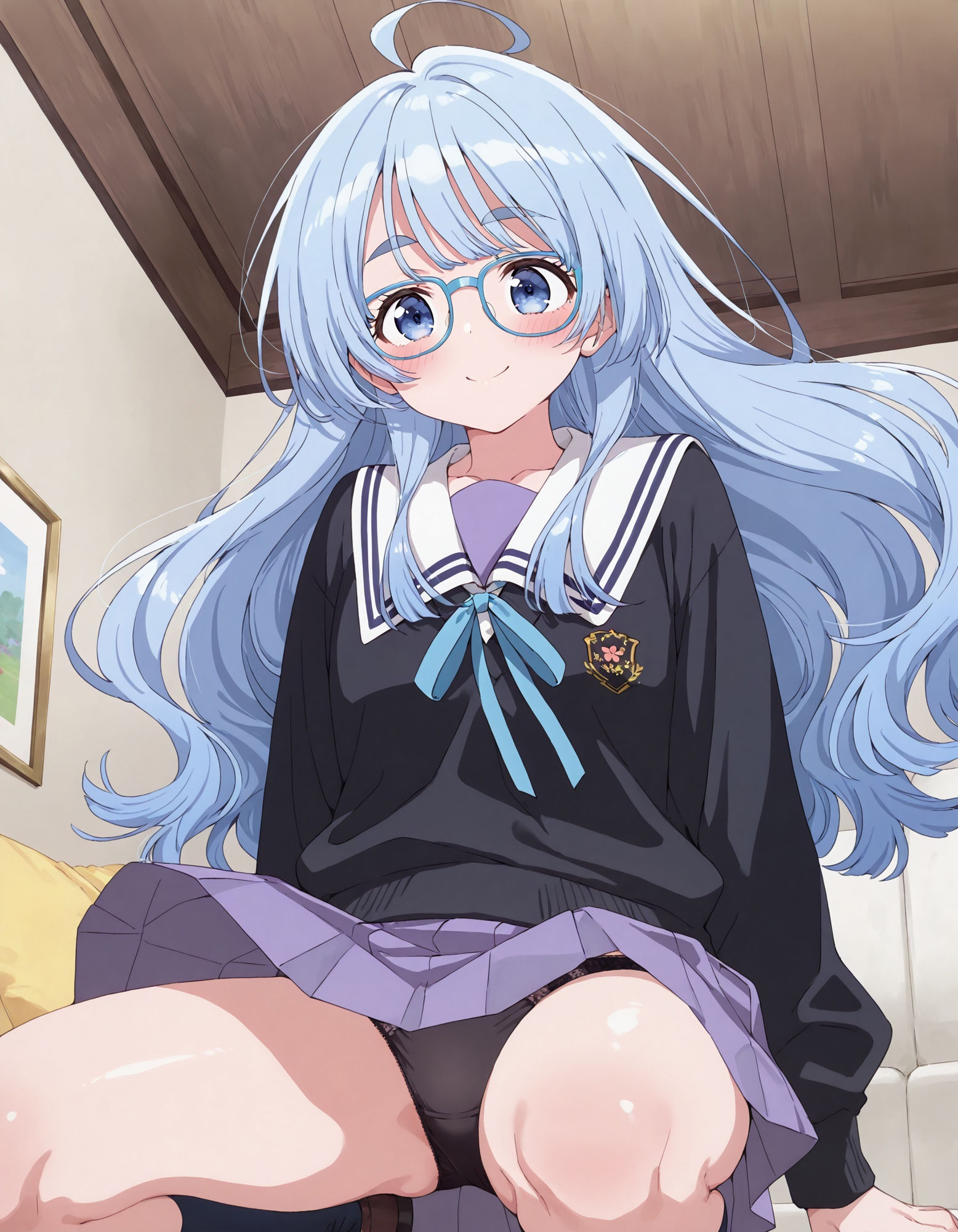 紫〇寺清葉のパンチラ〜制服編〜 サンプル2ページ目