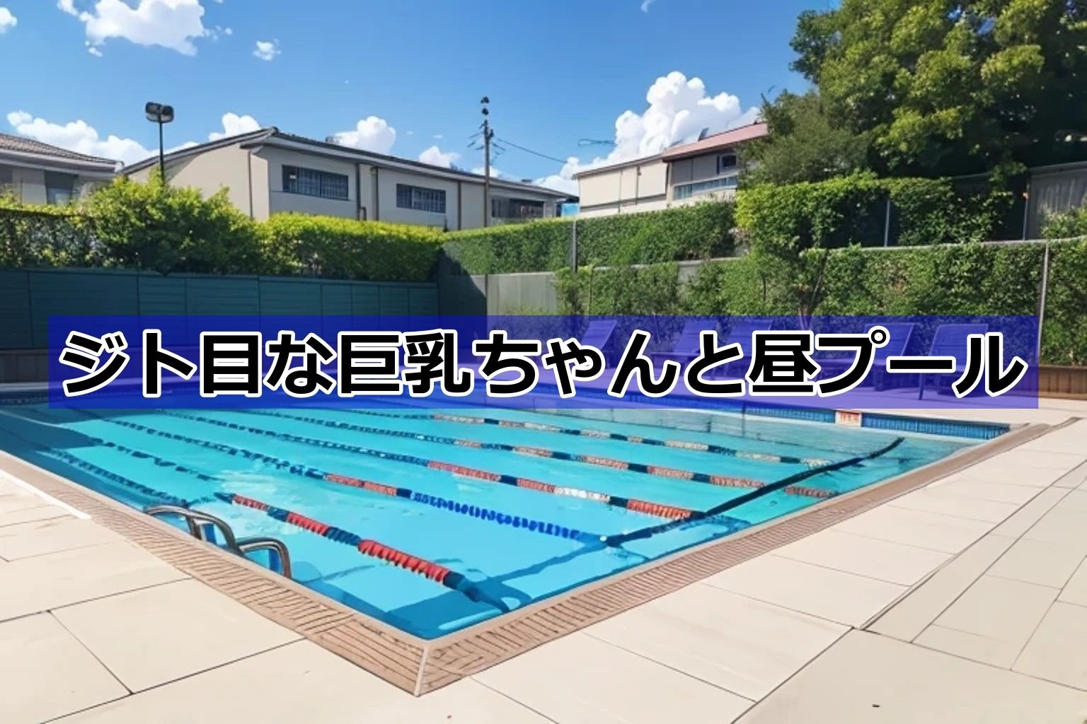 ジト目な巨乳ちゃんと一緒に昼プール→夜プール→更衣室（はーと） サンプル1ページ目