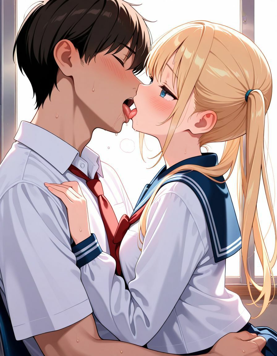 金髪ツインテの女子校生が恥ずかしがりながらも気持ちよさそうにヤらせてくれる サンプル2ページ目