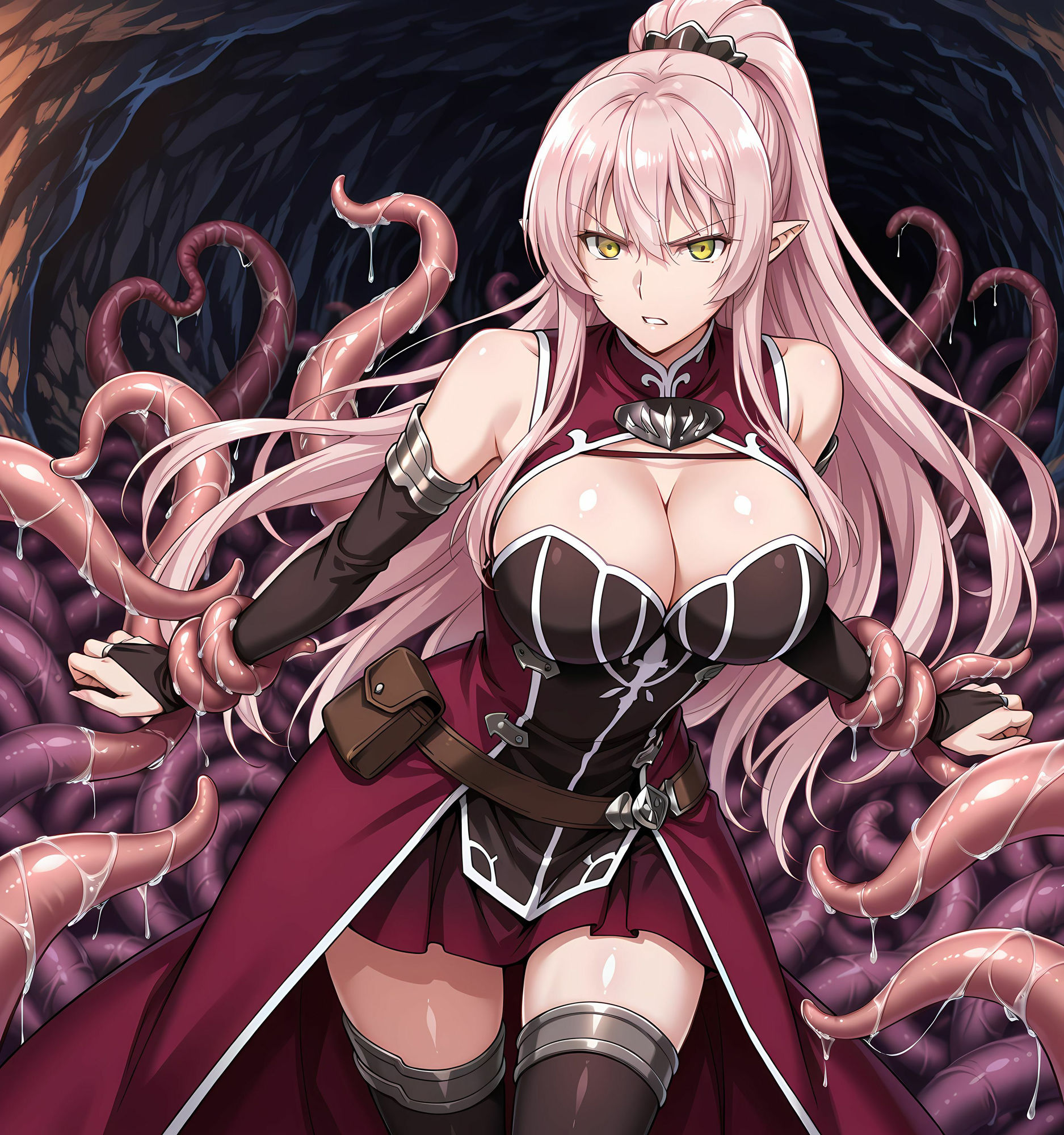 エルフ洗脳丸呑み悪堕ち〜淫魔化搾精〜 サンプル3ページ目