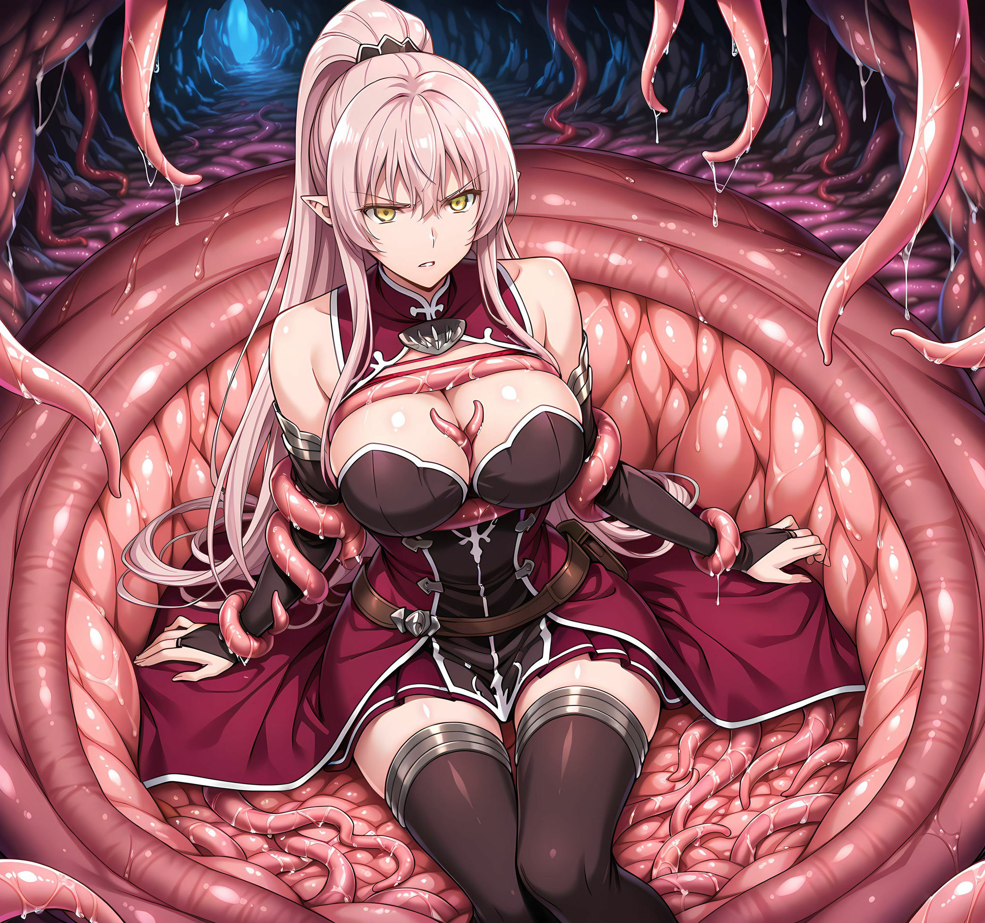 エルフ洗脳丸呑み悪堕ち〜淫魔化搾精〜 サンプル4ページ目