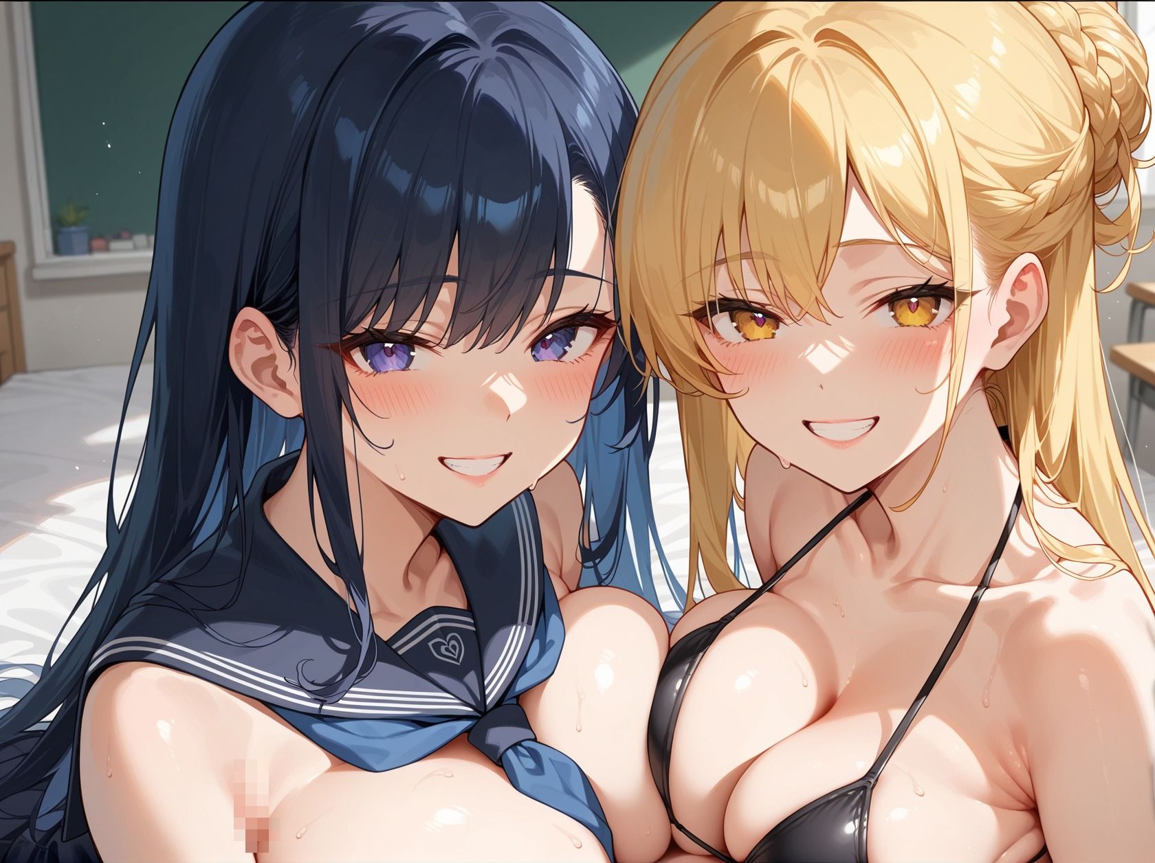 巨乳ハーレム学園 サンプル2ページ目