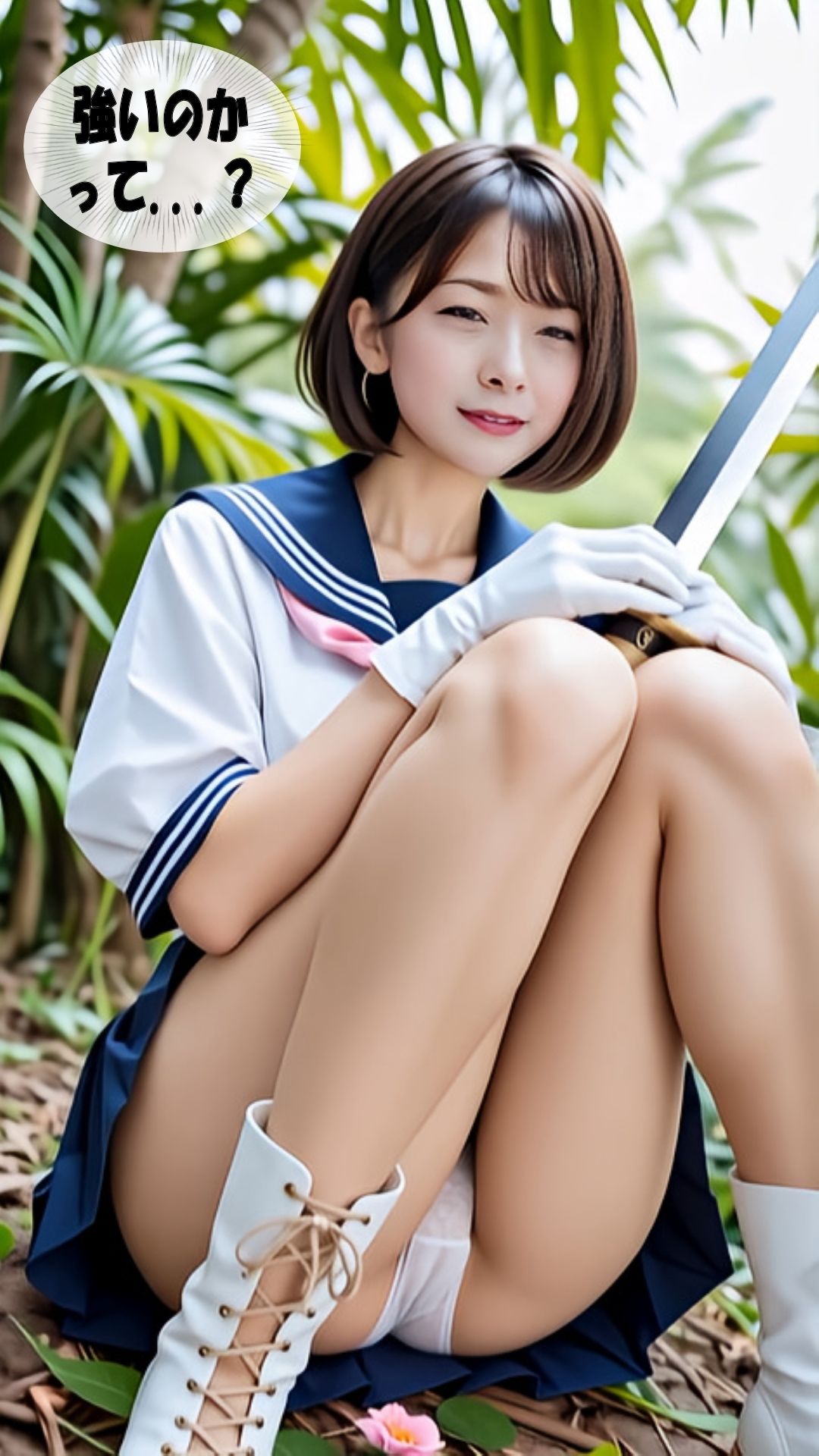 【スマホ動画】人妻美女セーラー剣士Saya/パンチラ・脚フェチ・尻フェチ編 サンプル3ページ目