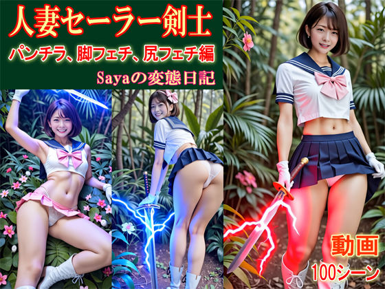 【スマホ動画】人妻美女セーラー剣士Saya/パンチラ・脚フェチ・尻フェチ編