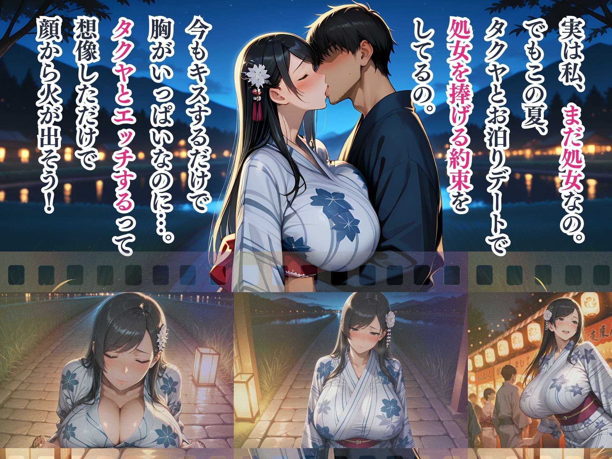 爆乳カノジョ  夏祭りデートの夜  元カノの嫉妬で処女強奪NTR〜完堕ち腹ボテ〜 サンプル2ページ目