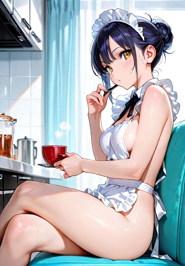 裸エプロンのメイドさん サンプル4ページ目