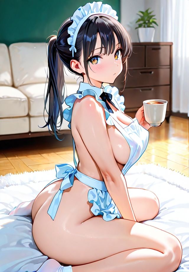 裸エプロンのメイドさん サンプル6ページ目